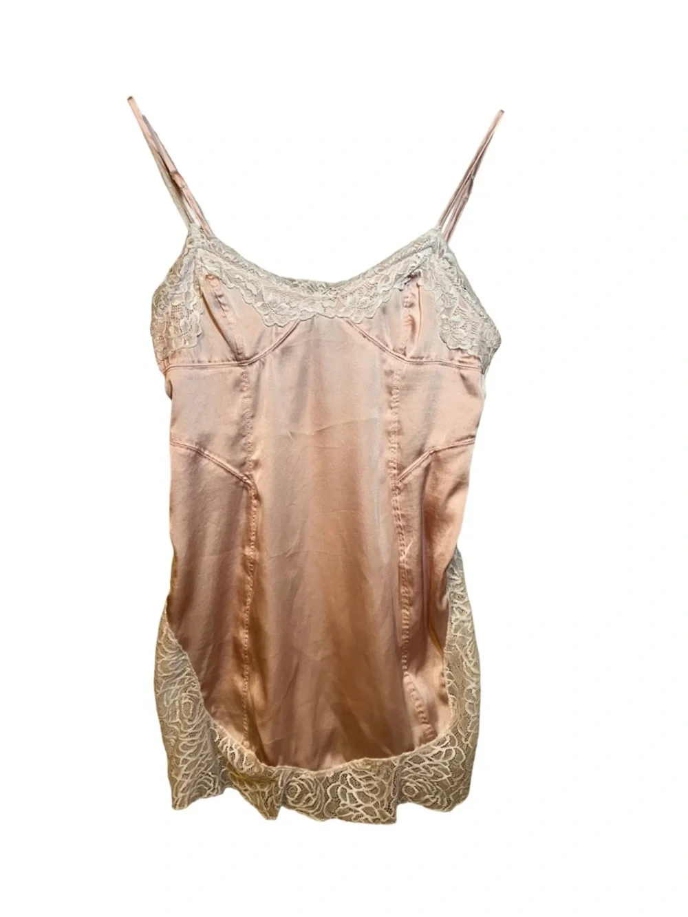 Free People Intimately Aries Rising Mini Slip Lace Blush Pink Cream, small